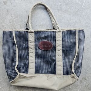 Orvis Mesh Tote Bag in Black and Tan